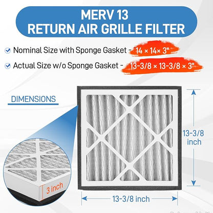14x14x3 MERV 13 Pleated Air Filter Compatible - Image 4