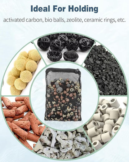 Pawfly 8 Pack Aquarium Filter Media Bags, Fish Tank Fine Mesh Bag - Image 4