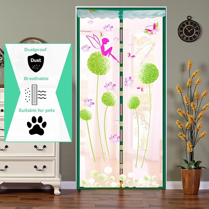 Door Mesh Screen with Magnet, Fly Hanging Temporary Magic Patio Heavy Duty - Image 4