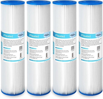 Membrane Solutions 5 Micron Pleated Polyester Sediment Water Filter 10"x2.5" by MembraneSolutions