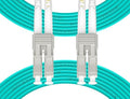 Fibergaga-4M(13ft) OM3 LC to LC Fiber Patch Cable,10GB/40GB Multimode Duplex 50/125µm 2.0mm Fiber Optic Jumper Cords Length Option: 0.5M(1.6ft)-100M(328ft)