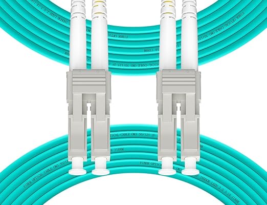 Fibergaga-200M(656ft) OM3 LC to LC Fiber Patch Cable, Multimode 50/125µm 10G/40G, OD-2.0mm Fiber Optic Cable Duplex Fiber Patch Cord LSZH