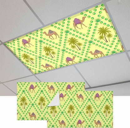 2 Pack Fluorescent Light Cover, Desert Sand Camels Light Covers by Unknown