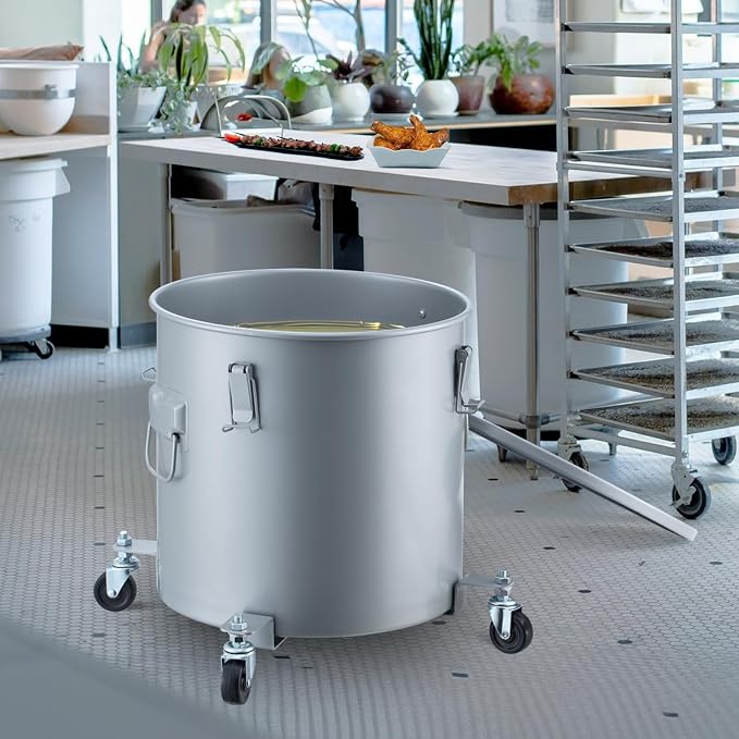 VEVOR 10 Gallon Fryer Grease Bucket, Oil Disposal Bucket Caddy on Wheels - Image 8