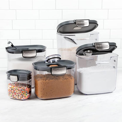 ProKeeper+ Airtight Food Storage Container Set – Clear Plastic Flour and Sugar - Image 2