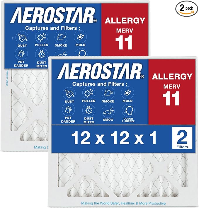 12x12x1 AC and Furnace Air Filter by Aerostar by AirFiltersDelivered