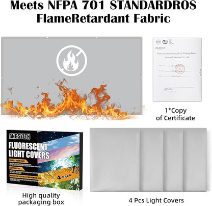 4 Pcs Fluorescent Light Covers - Image 2