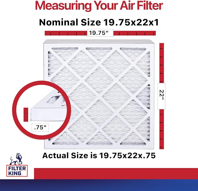 Filter King Air Filters 19.75x22x1 | 12-PACK | MERV 11 HVAC Pleated AC Furnace - Image 2