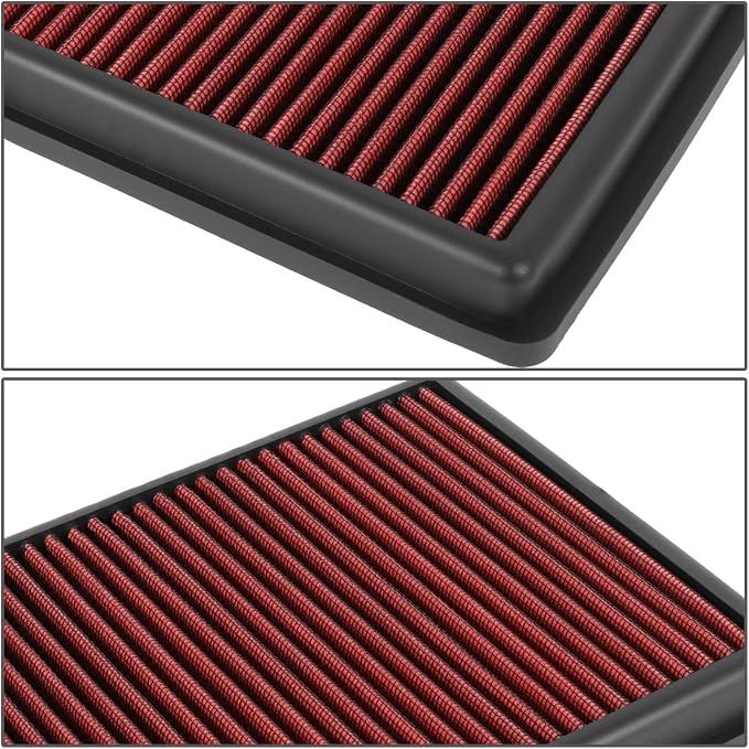 DNA Motoring AFPN-207-RD Washable Drop In Panel Air Filter Enhance Engine - Image 3