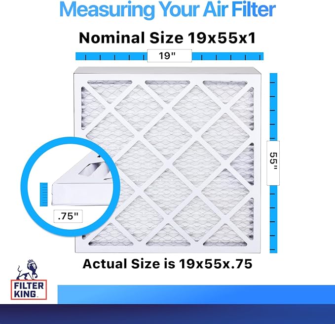 Filter King 19x55x1 Air Filter | 4-PACK | MERV 8 HVAC Pleated A/C Furnace - Image 2