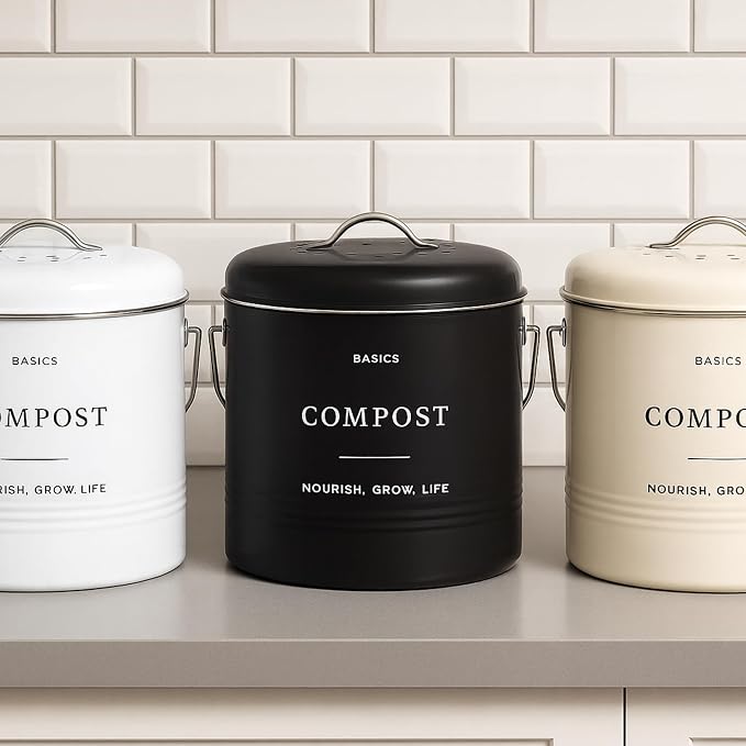 D'Lifeful Kitchen Compost Bin – 1.3 Gallon Countertop Farmhouse Compost - Image 8