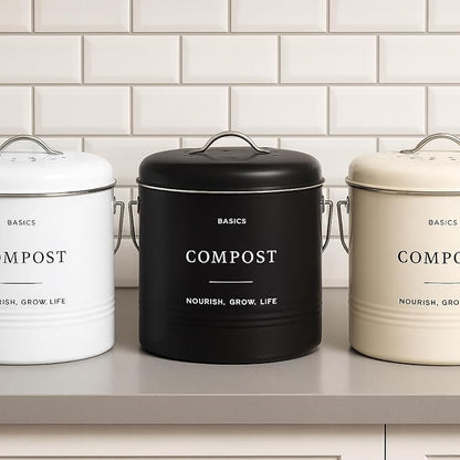 D'Lifeful Kitchen Compost Bin – 1.3 Gallon Countertop Farmhouse Compost - Image 8