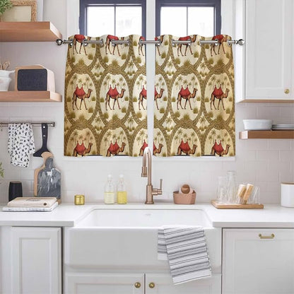 2 Panel Kitchen Cafe Curtains, Home Decor Window Covering Tier Curtains - Image 2