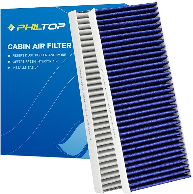 PHILTOP Premium Cabin Air Filter w/Dual Activated Carbon, Compatible by PHILTOP