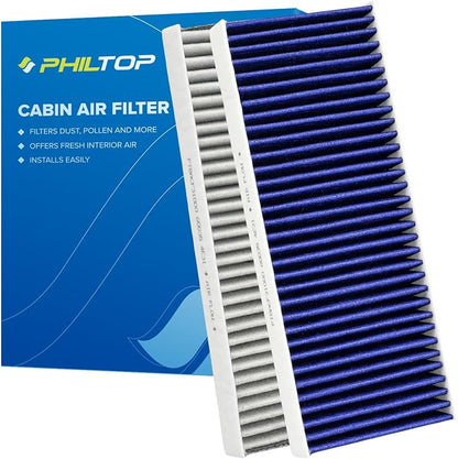 PHILTOP Premium Cabin Air Filter w/Dual Activated Carbon, Compatible by PHILTOP
