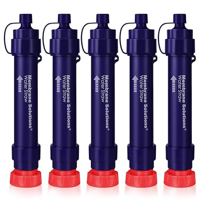 Membrane Solutions Water Filter Straw S2, NSF/ANSI 42&372&401 Certified by MembraneSolutions