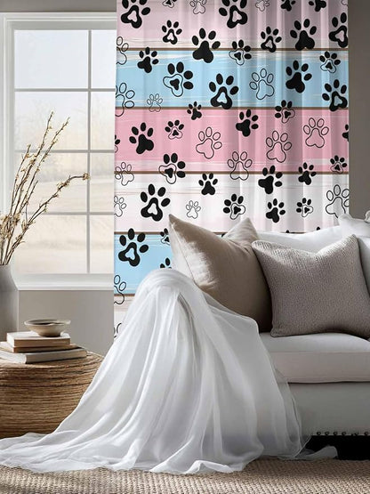 Sheer Curtains 72 Inches Long, Vintage Farmhouse Wooden Grain Privacy Voile - Image 4