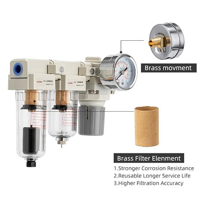 Air Pressure Regulator 1/4 NPT, Air Compressor Water Separator, Air Compressor - Image 4