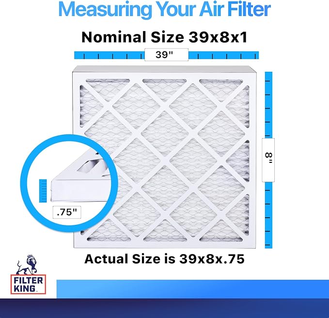 Filter King 39x8x1 Air Filter | 4-PACK | MERV 8 HVAC Pleated A/C Furnace - Image 2