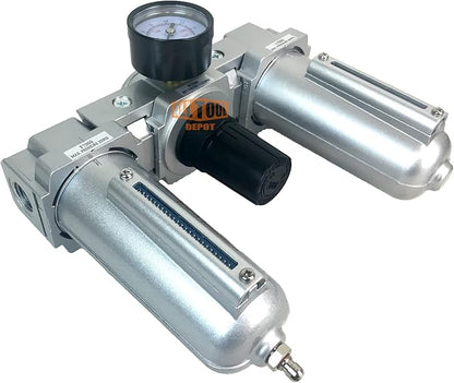 3/4" NPT HEAVY DUTY Compressed Air In Line Filter Regulator Lubricator Oiler - Image 4