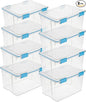 Sterilite 8-Pack Gasket Box, Weather-Resistant Storage Bins by Sterilite