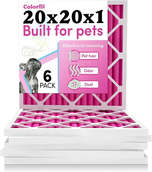 Colorfil 20x20x1 Air Filter | Made in the USA | Color Changing | Remove Cat and by ColorfilAirFilters