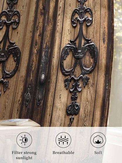 Sheer Curtains 72 Inches Long, Barn Door Semi Sheer Curtains Light Filtering - Image 6