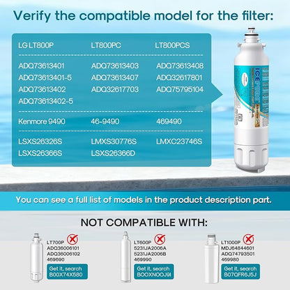 ICEPURE Alkaline ADQ73613401 Refrigerator Water Filter Replacement - Image 2