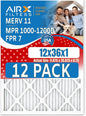 12x36x1 Air Filter MERV 11 Rating, 12 Pack of Furnace Filters Comparable to MPR by AIRXFILTERSWICKEDCLEANAIR
