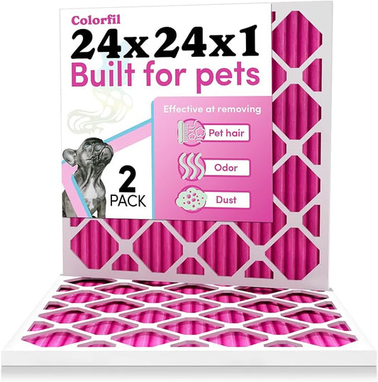 Colorfil 24x24x1 Air Filter | Made in the USA | Color Changing | Remove Cat and by ColorfilAirFilters