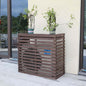 Wood Air Conditioner Fence Screen by Unknown