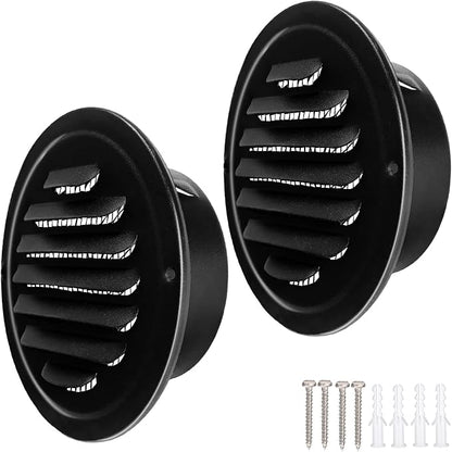 4 Inch Black Soffit Vent Cover, LouanXpert Stainless Steel Round Air Vent Cover by LouanXpert
