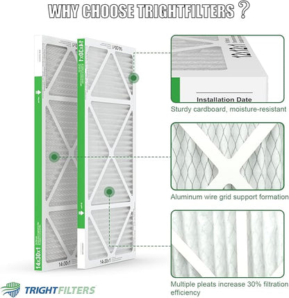 14x30x1 Air Filter 4 Pack, MERV 8 Pleated Dust Defense Air Filters Replacement - Image 4