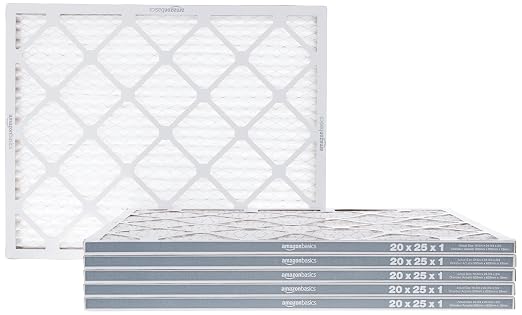 Amazon Basics 20x25x1 Air Filter 6 Pack, MERV 8 AC Furnace Filters by AmazonBasics