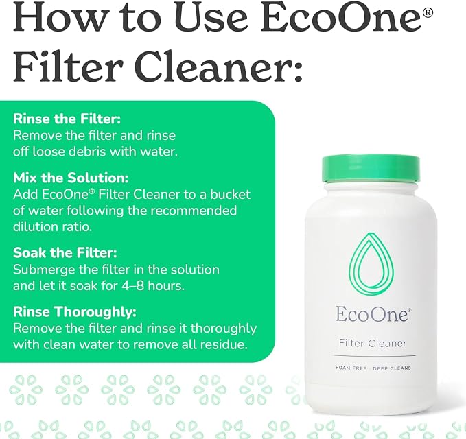 ecoone Filter Cleaner All-Natural Spa & Hot Tub Filter Cleaner | Foam-Free - Image 3