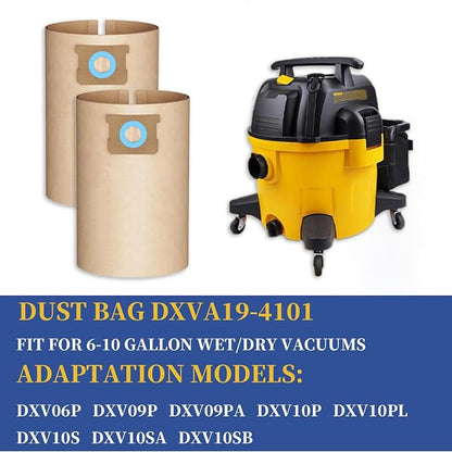 Pack14 DXVA19-4101 Vacuum Bags for DEWALT 6 to10 Gallon Shop Vac - Image 2