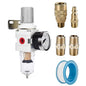 NANPU 1/4" NPT Compressed Air Filter Regulator Combo Piggyback, 5 Micron Brass by NANPU