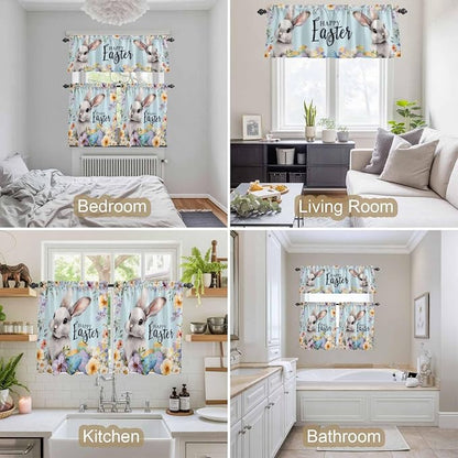 Happy Easter Kitchen Curtains Set 3 Piece - Image 4