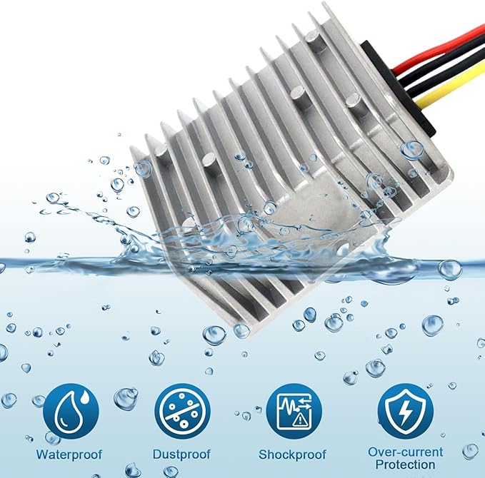 18V to 12V 20A 240W DC-DC Buck Converter, Heavy Duty DC Step-Down Voltage Regulator for Cars, Trucks, LED Lighting, CCTV, Navi & DIY Projects(Input 17-36V)