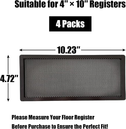Floor Register Vent Cover- 4"x10" Magnetic Air Vent Screen Mesh Cover - Image 7