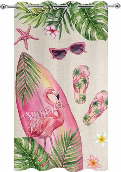 Summer Flamingbirds Outdoor Curtains - Image 9