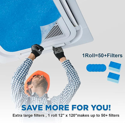Air Vent Filters Roll, MERV 8 Triple Vent Filter Kit - Image 7