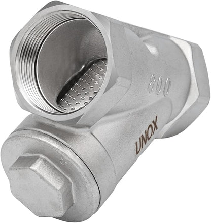 UNOX 1 1/4" Y-Type Stainless Steel Industrial Strainer by UNOXVALVE