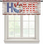 4th of July Sheer Valances for Windows 42"x12", Light Filtering Kitchen by Unknown