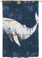 Sheer Curtains 63 Inch Length, Ocean Whale Blue Semi Sheer Curtains Light by Unknown