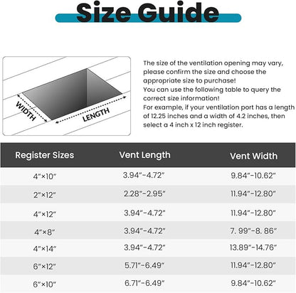 VOISEN Floor Register 2x12, 6 Pack Floor Vent Covers, Steel Adjustable Air - Image 2
