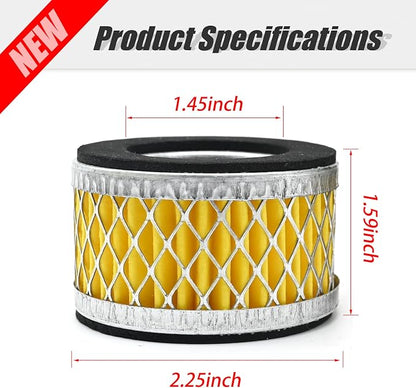 8 Pcs Air Compressor Filter Intake Paper Filter Elements 2.6 x 1.6 Inches - Image 2