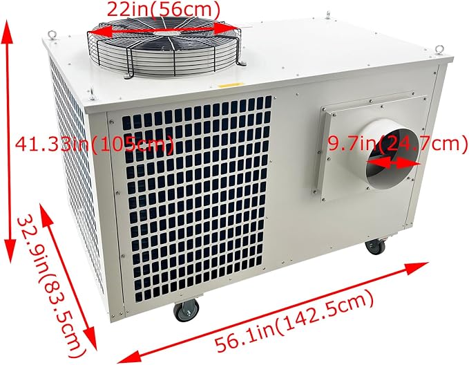 220V Industrial Air Conditioner, 61000 BTU Portable Spot Cooler, 2900m³/h Air - Image 7