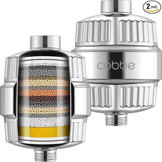 Cobbe HD HEAVY DUTY High Output Shower Filter 2 Pack – 99% REMOVAL Shower Head by Cobbe