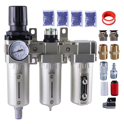 1/2 Inch NPT Industrial Grade Three Stage Air Drying System, Particulate Filter by Unknown